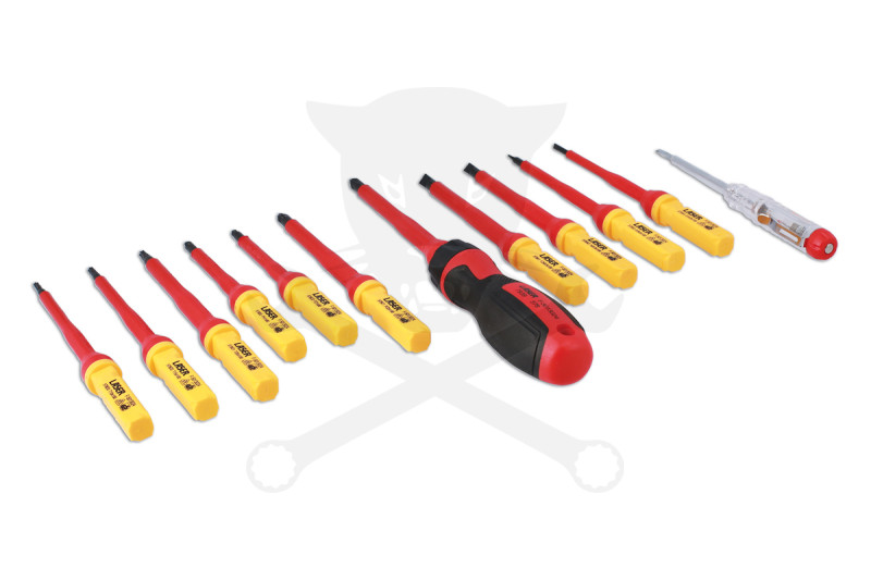 Szigetelt VDE 1000 V-os Csillag-Lapos PH-PZ csavarhúzó klt 13 db-os