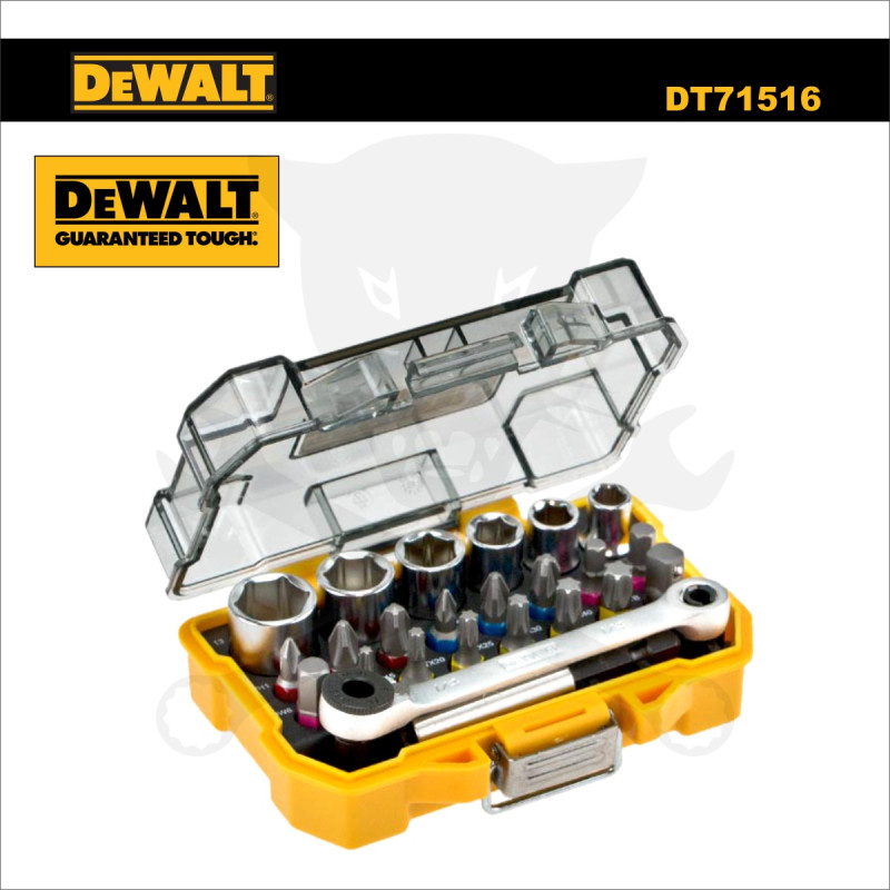 Bit készlet hajtószárral, 24 db-os, kézi, színkódolt, ipari - DeWalt2