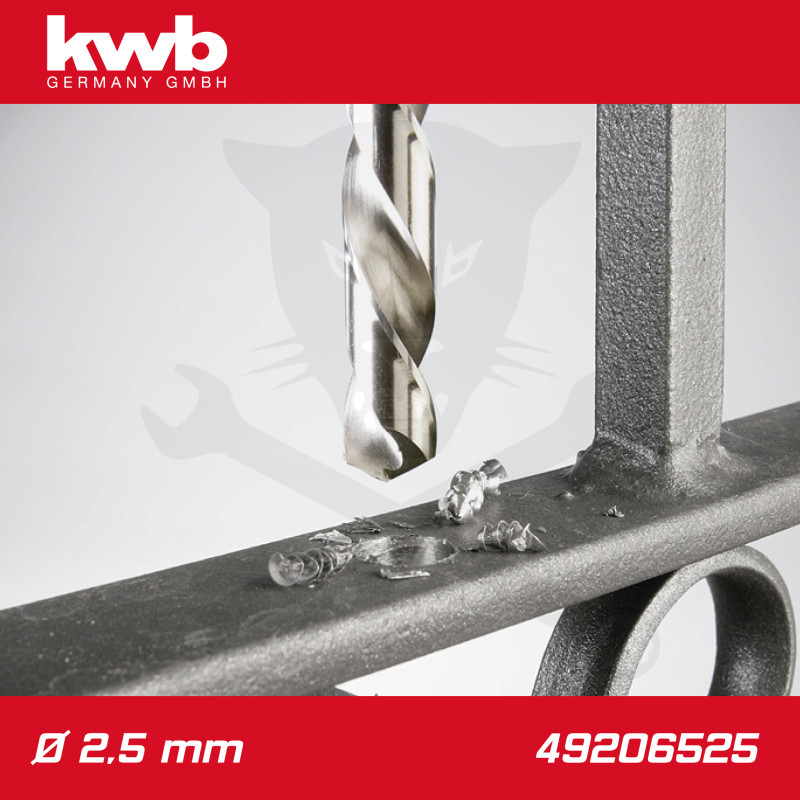 Csigafúró 2,5 mm HSS-G DIN 338 Silver Star, profi 2 db-os - KWB