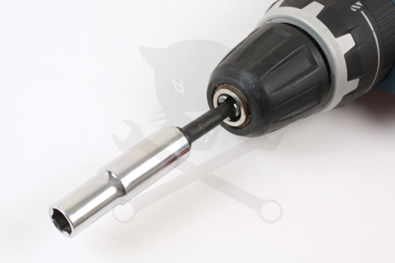 Bit és dugókulcs tartó adapter fúrógépbe 1/4" bit + 3/8" dugó 2:1-ben