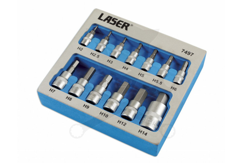 Rátűzőkulcs - crowa+bit készlet imbusz H2-H14 13r. - EVA tálcán