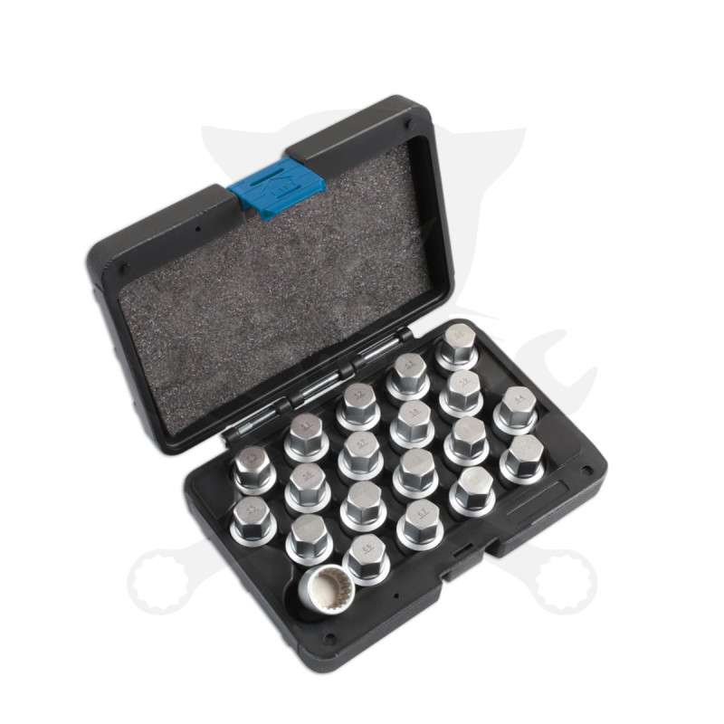 Kerékőr kulcs készlet VW / PORSCHE gyári kerékőrökhöz 20 db-os