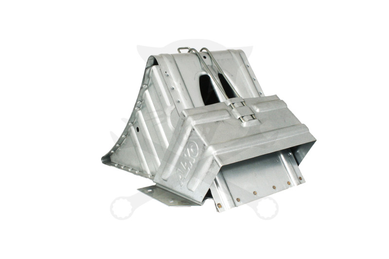 Kerék ék - támasztó ék - TEHER extra erős FÉM ezüst 440x200x240mm