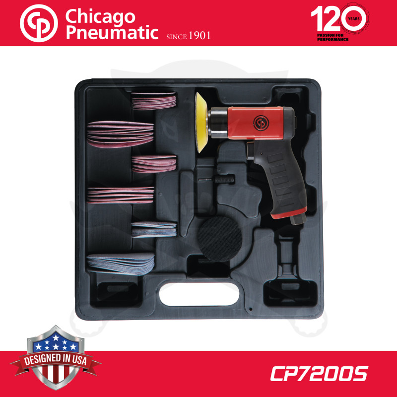 Levegős excenter csiszológép 50-75 mm 2"-3"- 2.5 mm MINI készlet Chicago (CP7200S)
