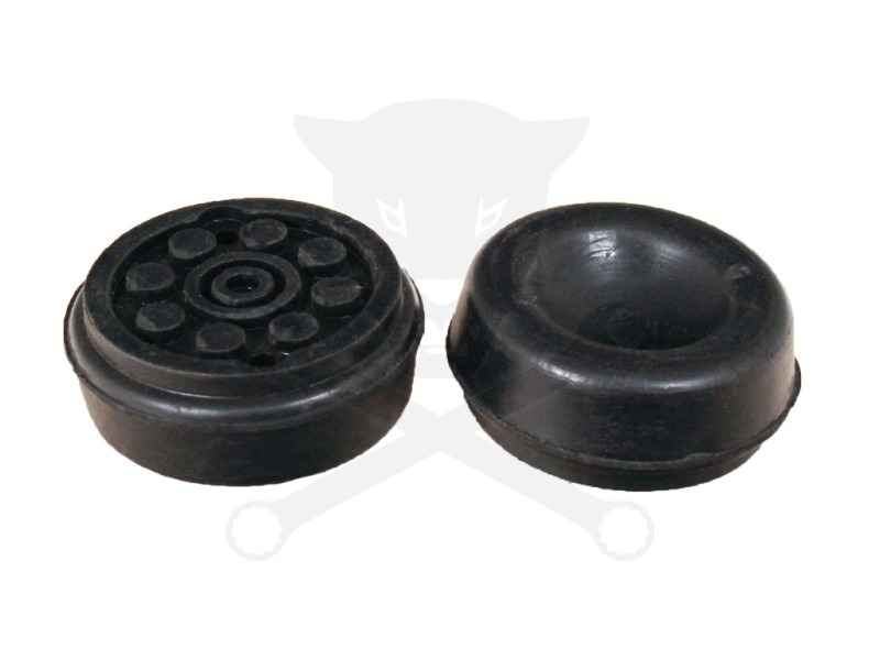 Gumipogácsa krokodil emelőhöz fekete 39/15 mm - pöttyös