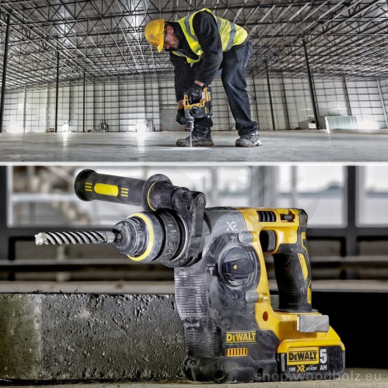 Fúró-vésőkalapács akkus 18V 2.1J 2db 5.0Ah - kefementes - DeWalt