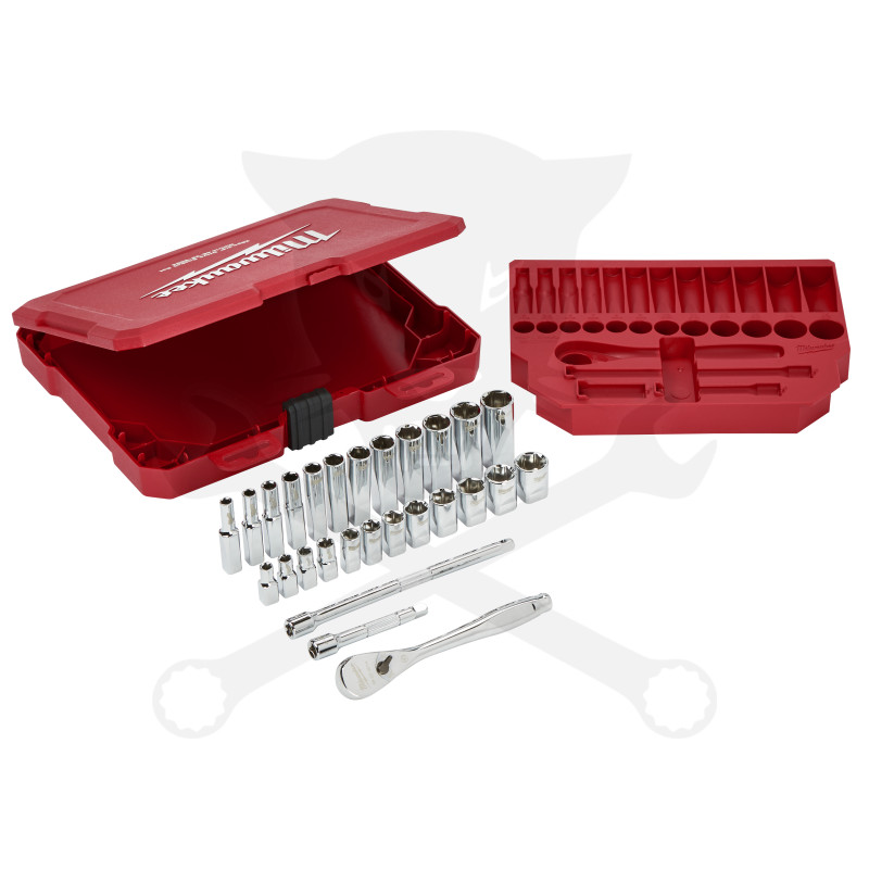 Dugókulcs készlet 1/4" 28 r. spec. FOUR-FLAT METRIKUS -MilwaukeeBF22