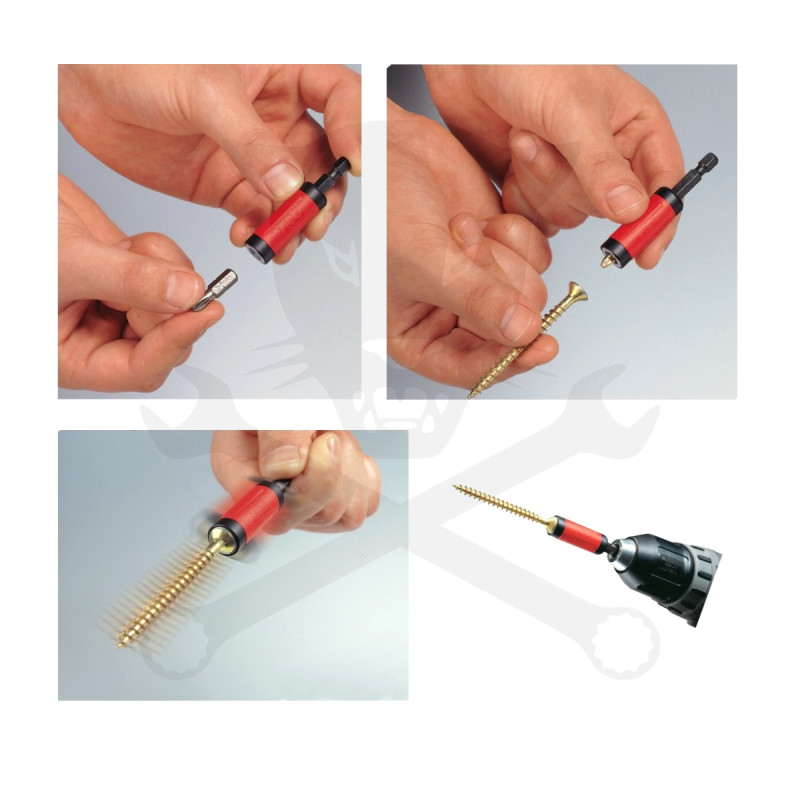 Bit tartó-csavarmegvezető, mágneses, gépi 1/4" x 70 mm - Felo Star