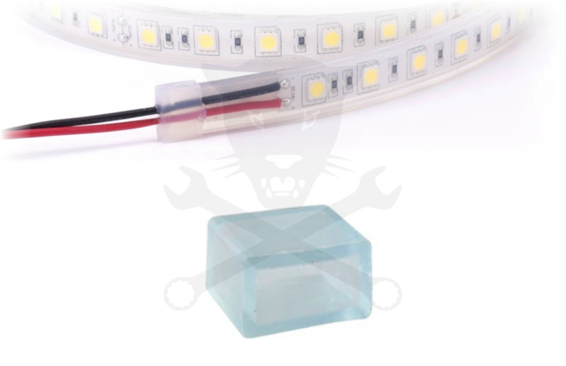 Végzáró sapka, szilikon 3528 vízálló szalaghoz, hátsó IP65 ELMARK