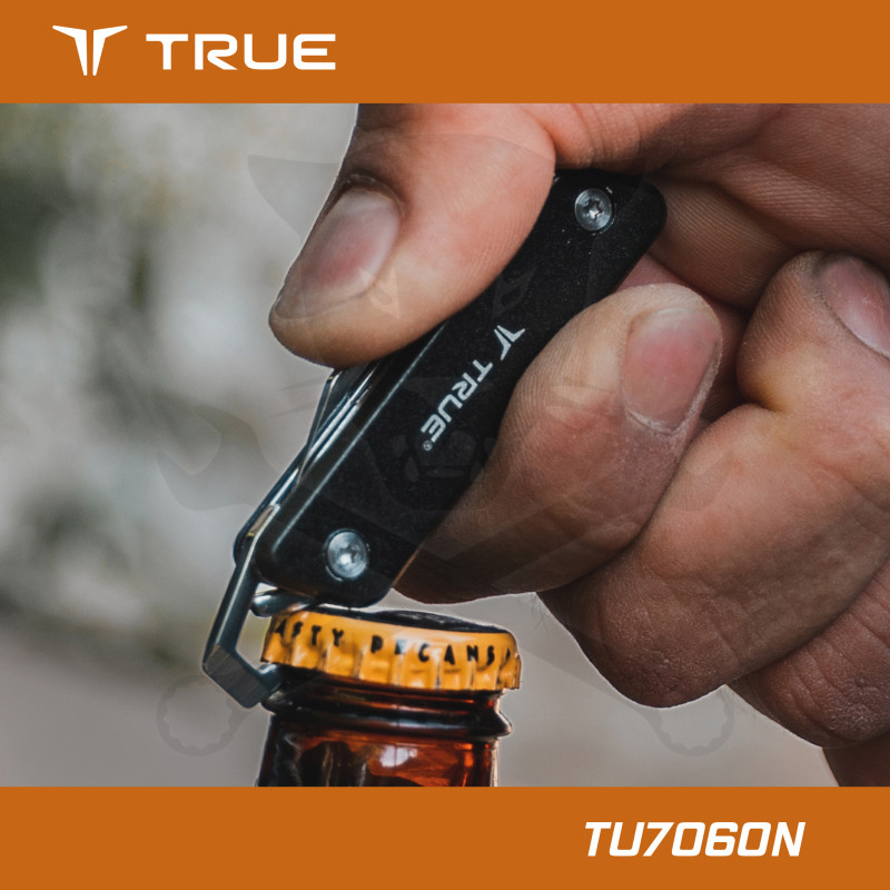 Vágókés, összecsukható Modern Keychain Knife - Fekete - True