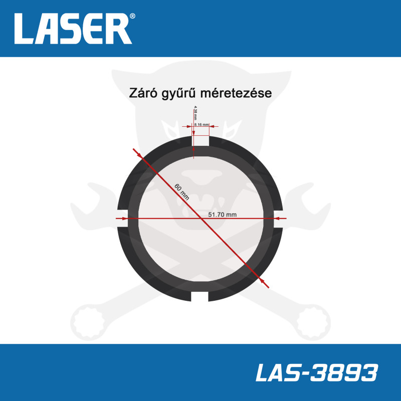Körmös dugókulcs gömbcsukló szereléshez spec. Mercedes "M"+ zárógyűrű