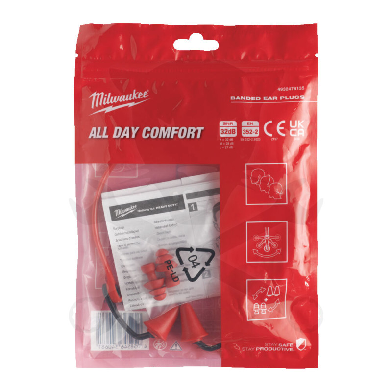 Fejpántos füldugó, tisztítható - Milwaukee