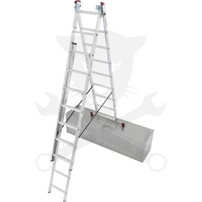 Létra ALU létrafokos sokcélú álló 3x 9 fokos - Krause CORDA