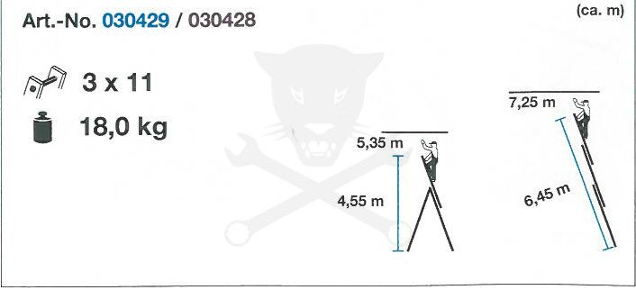 Létra ALU létrafokos sokcélú álló 3x11 fokos - Krause CORDA