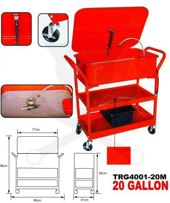 Alkatrészmosó berendezés 075 l elektromos - GURULÓS kivitel