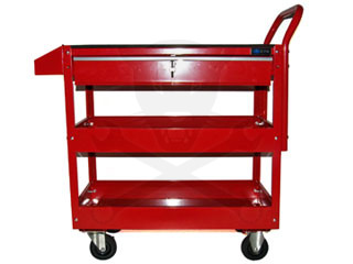 Szerelőkocsi 2 polcos + 1 fiókos + 1 felső munkapult