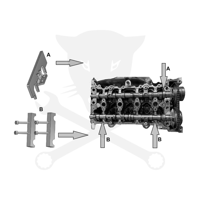 Vezérlésrögzítő készlet Mercedes M271 - 1,6-2,0 liter benzin Laser