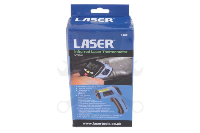 Hőmérő, infravörös, digitális - Thermometer -50 - 650°C