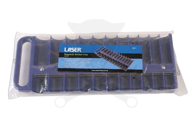 Dugókulcstartó mágneses tálca 1/2" - 22 db-os 420x160 mm