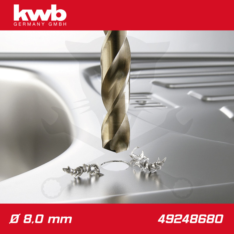 Csigafúró 8,0 mm HSS-G Co5 DIN 338 Twist, profi - KWB