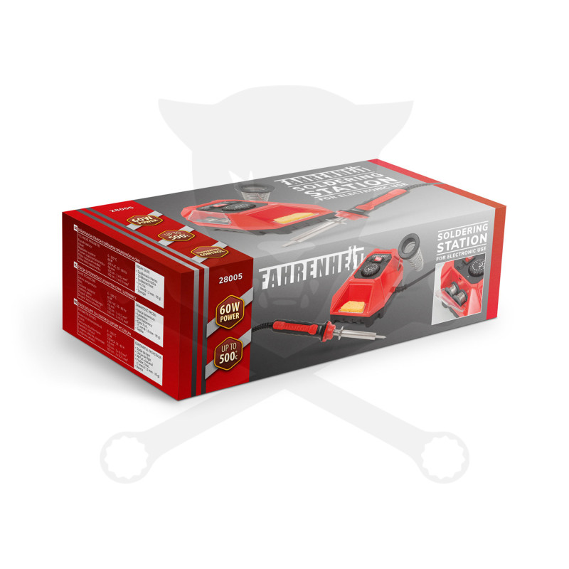 Forrasztópáka állomás 60 W 230 V 0-500 °C + 2 db ón, tartó -Fahrenh -