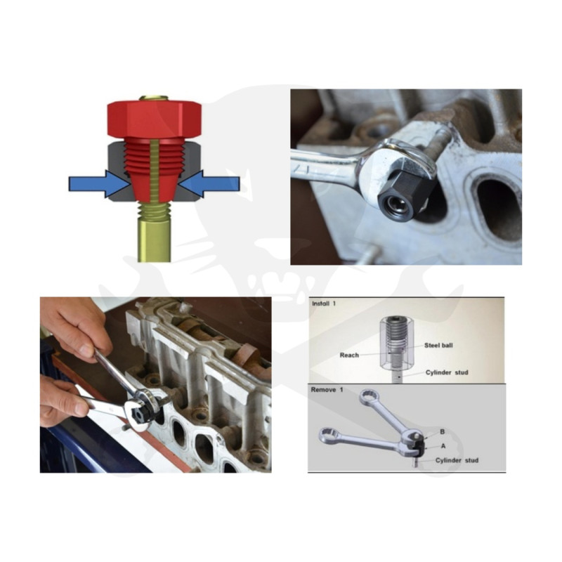Tőcsavar ki- és behajtó készlet 9 db-os - ipari