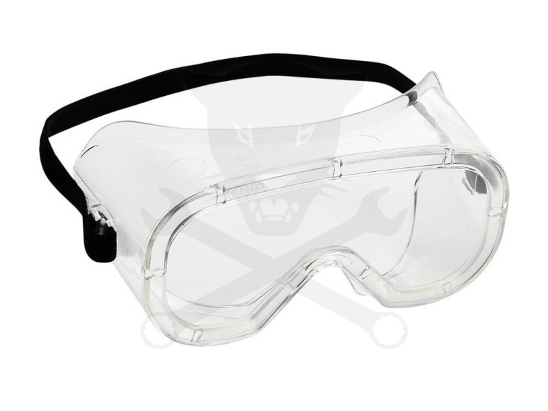 Védőszemüveg - víztiszta, teljesen zárt, gumi pánttal EN 166