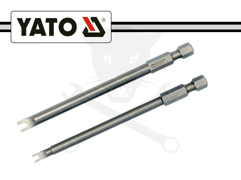 Bit készlet biztonsági, lapos tűvégű hosszú 6-10 mm Yato