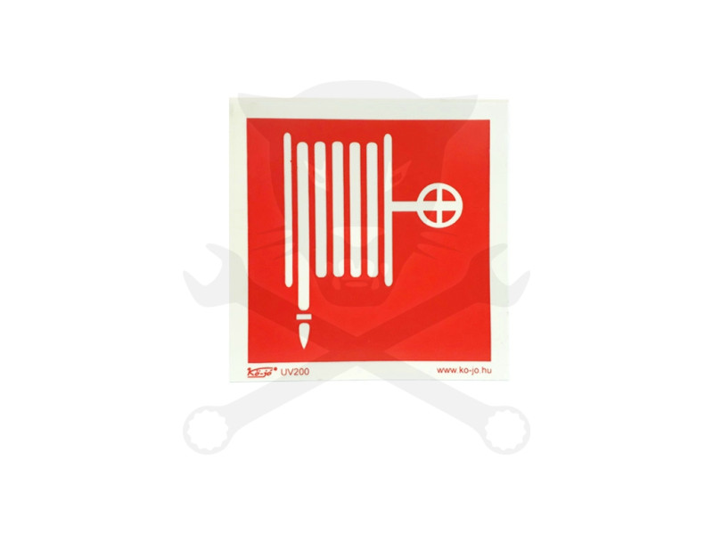 Tábla utánvilágítós öntapadós Tűzcsap 150x150 UV200