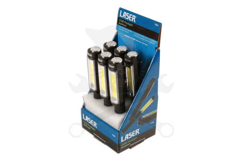 Szerelőlámpa LED 01 COB ledes 5W -elemes- 400 Lm ALU