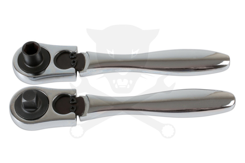 Crowa racsnis kulcs 1/4" 2 db-os készlet 1/4"Bitekhez + 1/4"Dugófejekhez