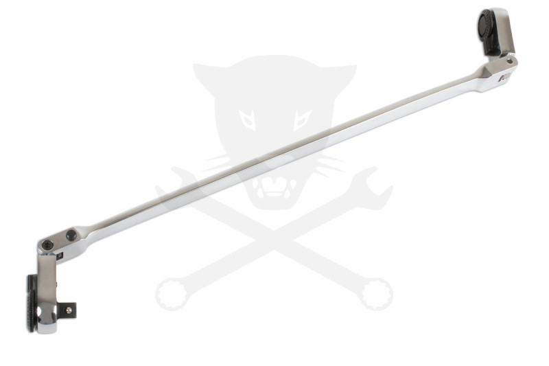 Racsnis hajtószár extra hosszú flexibilis fejjel 1/4" bit+1/4" dugófej