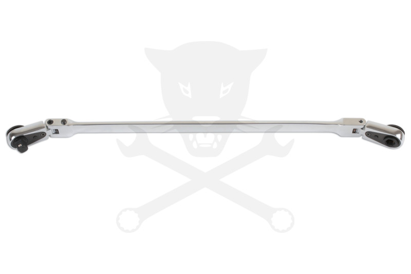 Racsnis hajtószár extra hosszú flexibilis fejjel 1/4" bit+1/4" dugófej