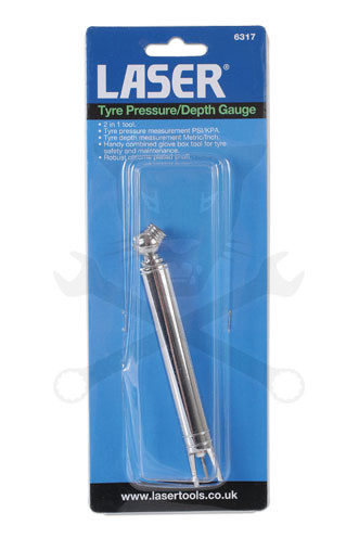 Keréknyomás- és mélységmérő 2:1-ben fém kivitel