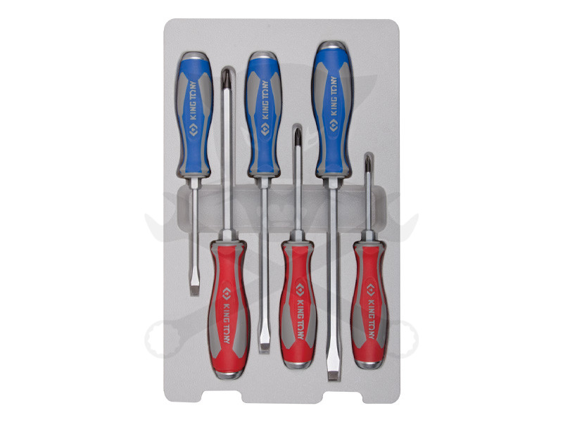 Tálcás KingTony Csavarhúzó készlet üthető 6 db-os