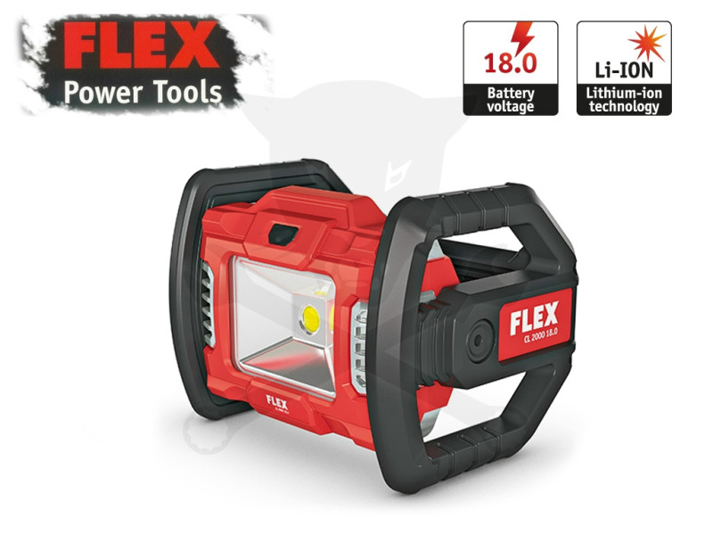 Szerelőlámpa - LED újratölthető épitkezési spotlámpa 18.0 V - Flex - (CL 2000)