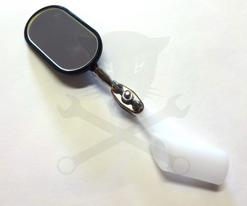 Tükör 25x50 mm Flexibilis, beépített világítással, mágneses véggel