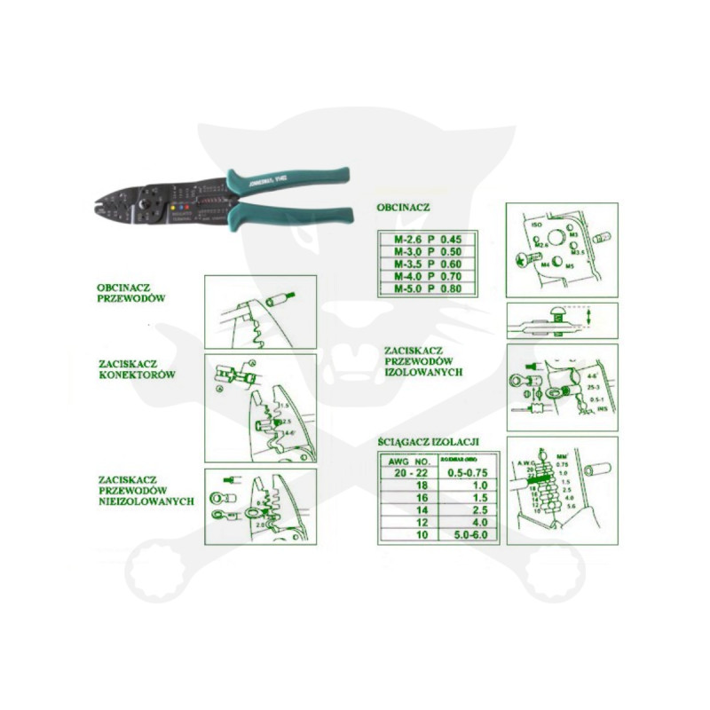 Fogó, saruzó - többcélú 245 mm 6 funkciós kivitel
