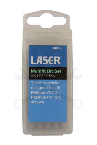 Bit készlet 05 db-os MULTI-FIT 6:1-ben: Ph1-2-3 + Pz1-2-3 - Hosszú