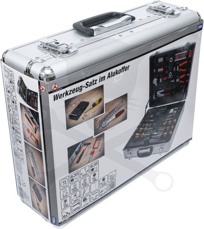 Szerszámkészlet 129 db-os alumínium kofferes készlet - BGS