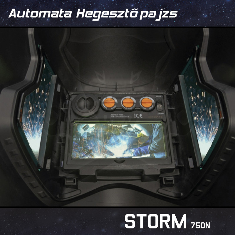 Hegesztőpajzs automata 43 x 98 mm 4 érzékelős oldalbetekintős