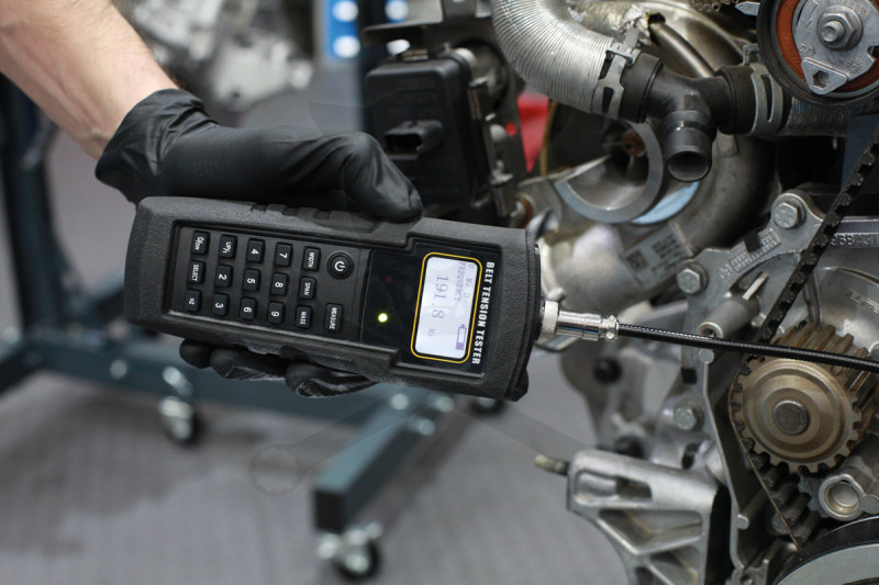 Ékszíjszerelő hangfrekvenciás szíjfeszesség teszter10-600 Hz - Laser