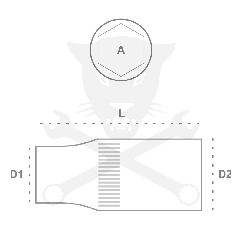 Dugókulcs - crowafej 1/4" 6 lap normál 13 mm Genius