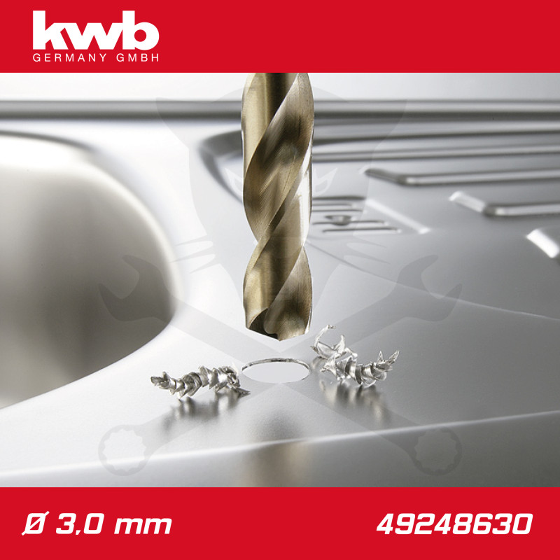 Csigafúró 3,0 mm HSS-G Co5 DIN 338 Twist, profi - KWB