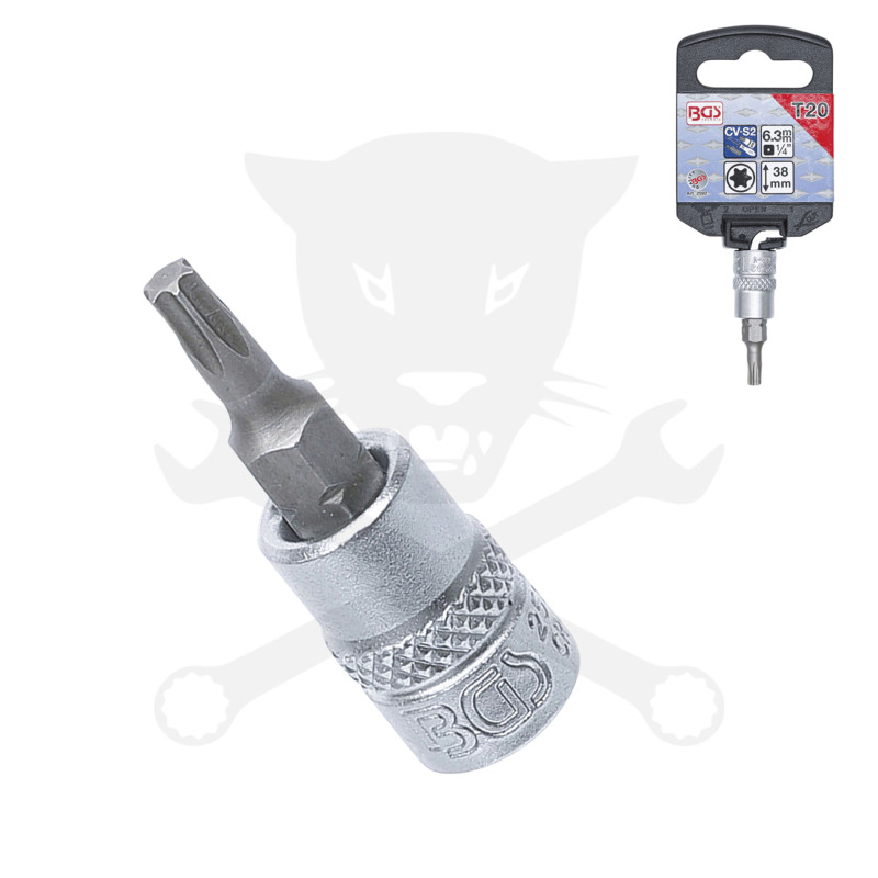 Rátűzőkulcs - crowa+bit 1/4" torx T20 BGS