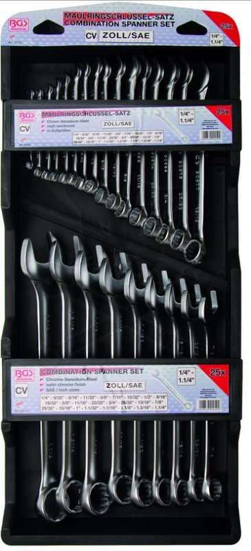 Csillag-villáskulcs készlet 25 db COLOS - ritka X/32-es colos méretek is!