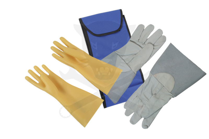 Kesztyű készlet 3:1-ben - Teljesen szigetelt + Bőr mech.védő + Tok 9-es