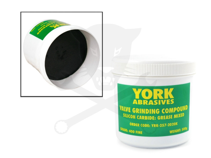 Szelepcsiszoló paszta, finom 400-as szilícium-karbid 500 gramm (YRK-257-2020K)