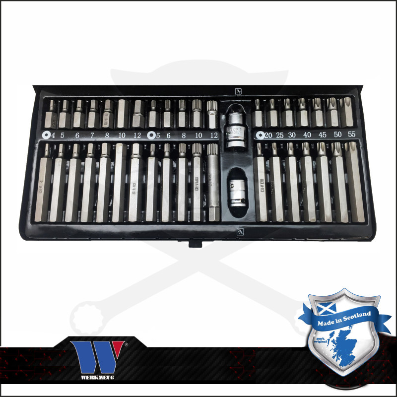 Torx-imb.-spline bit készlet 40 db - Welzh