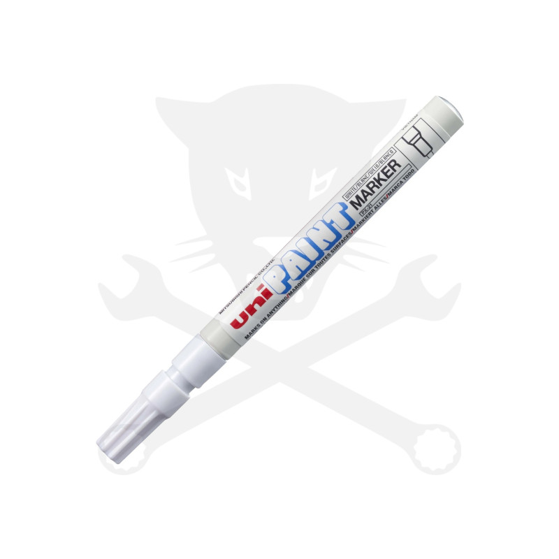 Jelölő filctoll, fehér marker 0.8 mm ipari Unipaint
